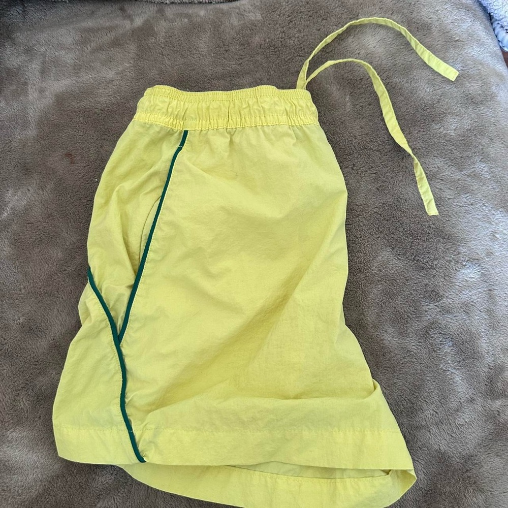 BDG urban outfitters yellow track shorts
